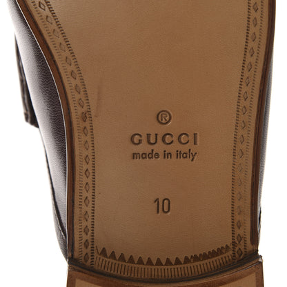 Gucci Goatskin Mens Horsebit Slippers 10 Light Brown 9 of 10