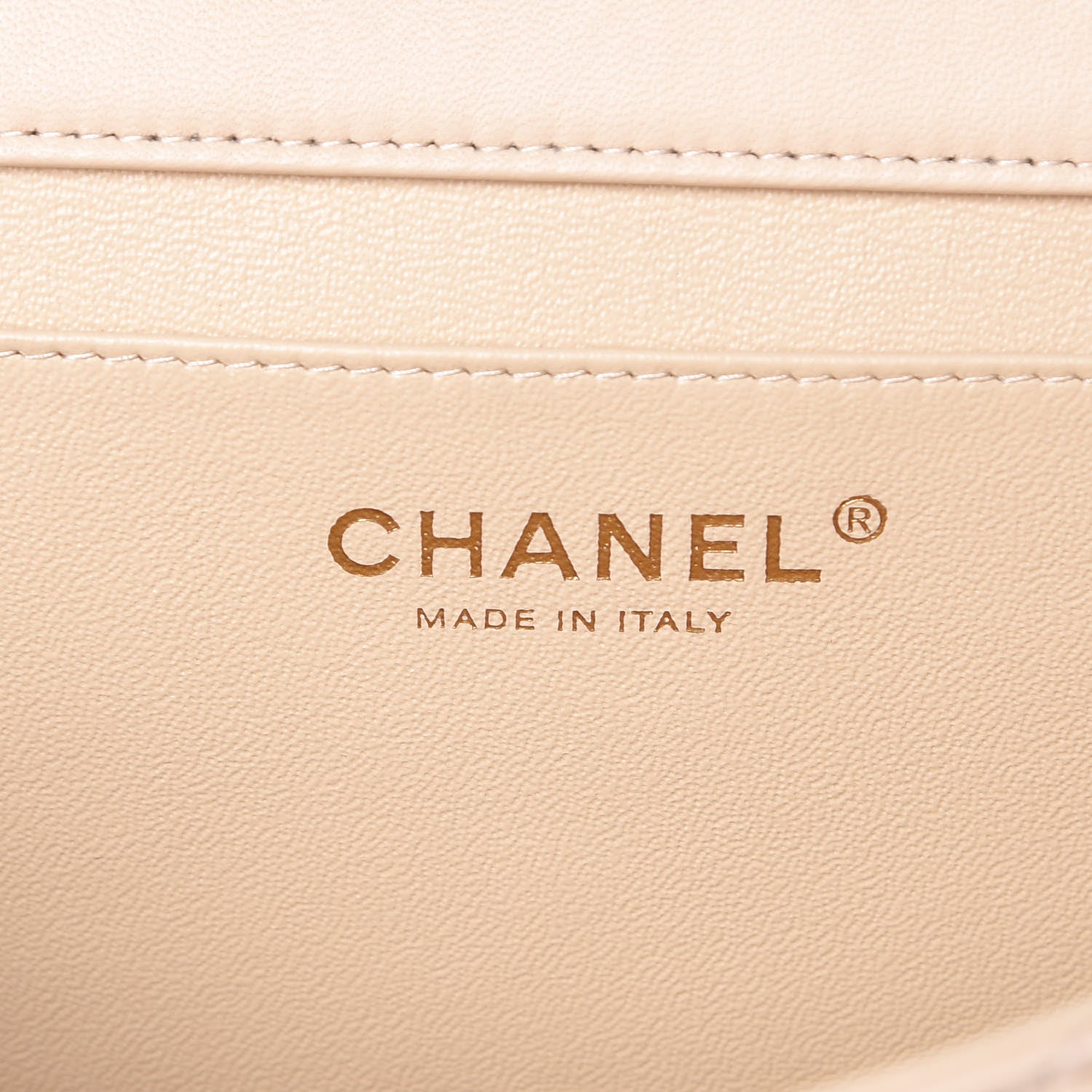 Chanel Lambskin Quilted Clutch With Chain Flap Beige Clair 8 of 9