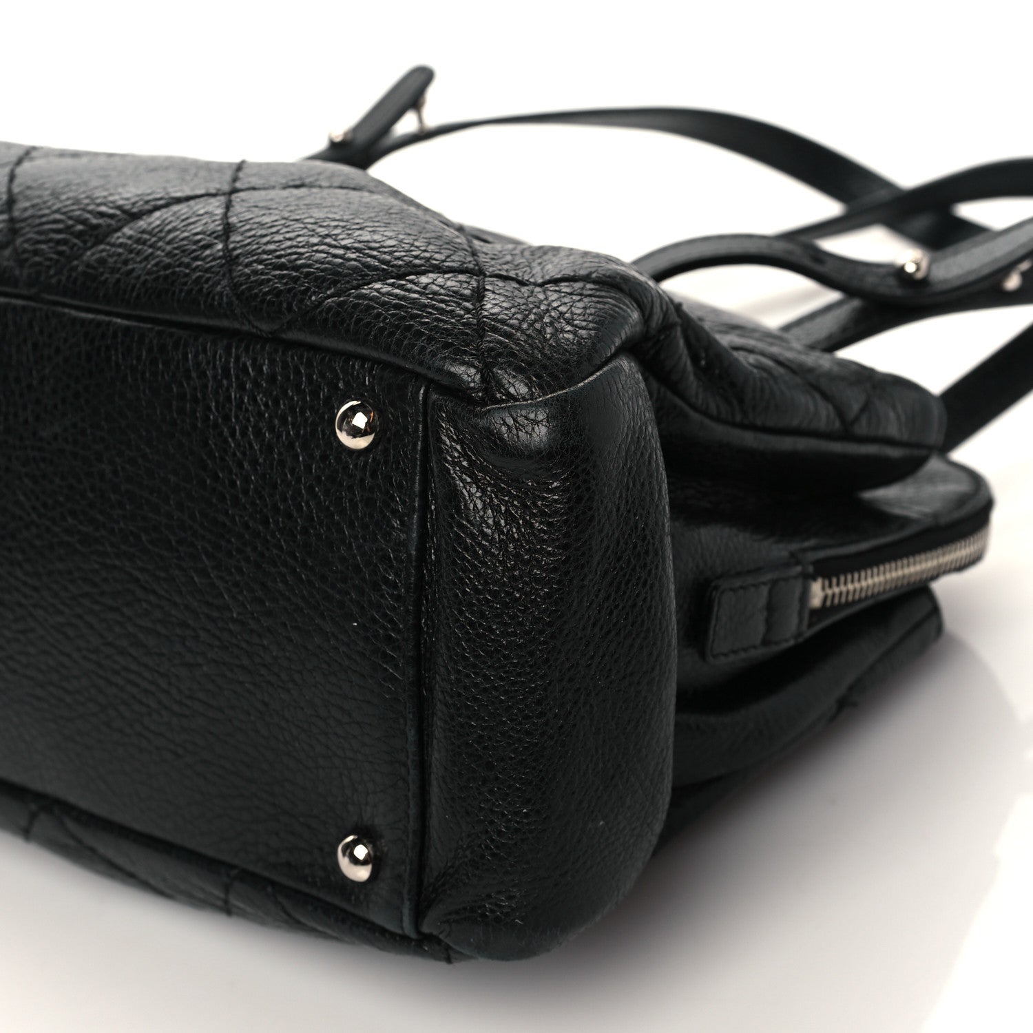 Chanel Glazed Calfskin On the Road Zip Tote Black 8 of 8