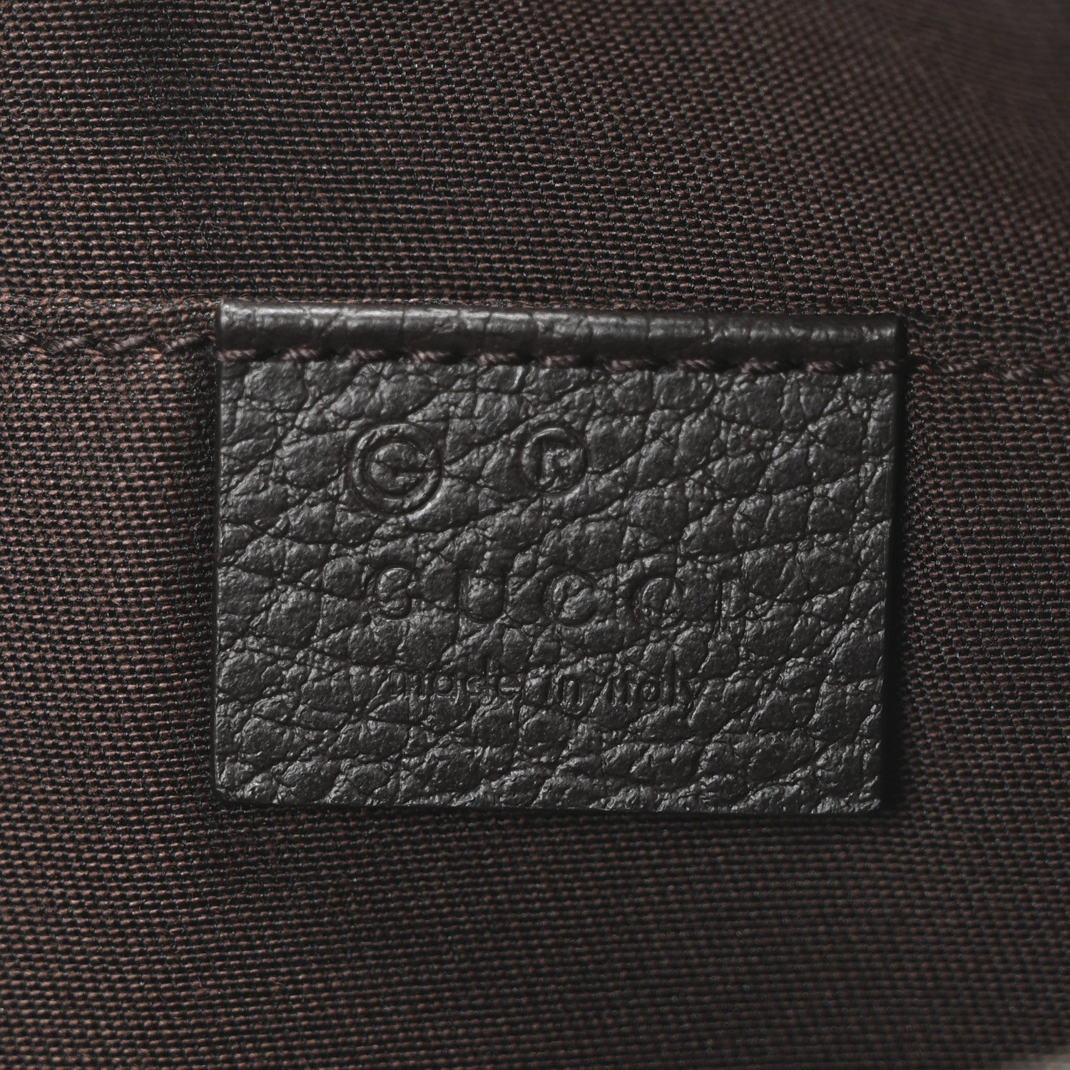 Gucci Monogram Dollar Calfskin Belt Bag Beige Ebony Testa di Moro Marrone Scuro 6 of 10