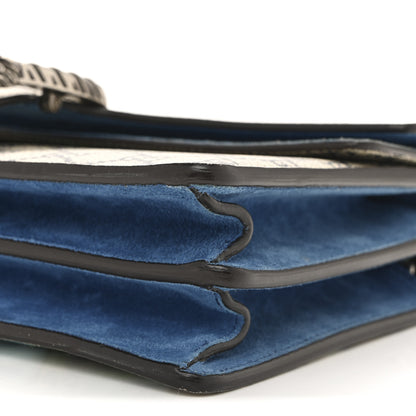 Gucci GG Supreme Monogram Blooms Small Dionysus Shoulder Bag Beige Navy Vintage Blue 10 of 14