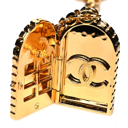 Chanel Metal 31 Rue Cambon Door Long Necklace Gold 6 of 6