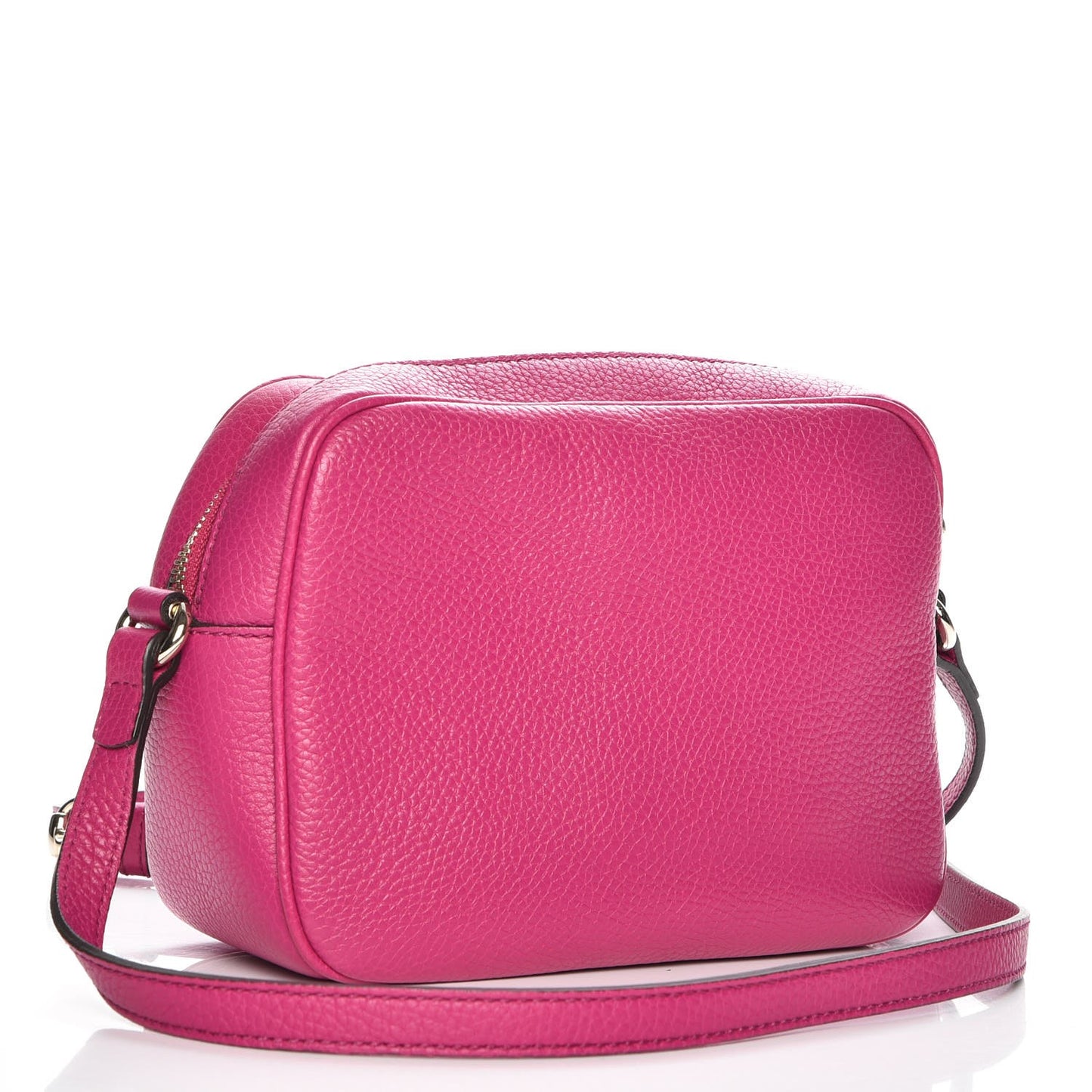 Pebbled Calfskin Small Soho Disco Bag Bright Bougainvillea
