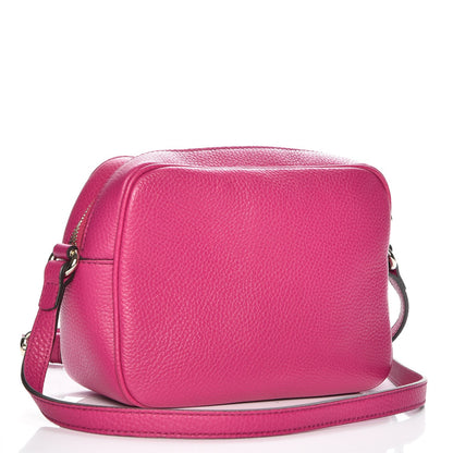 Gucci Pebbled Calfskin Small Soho Disco Bag Bright Bougainvillea 3 of 7