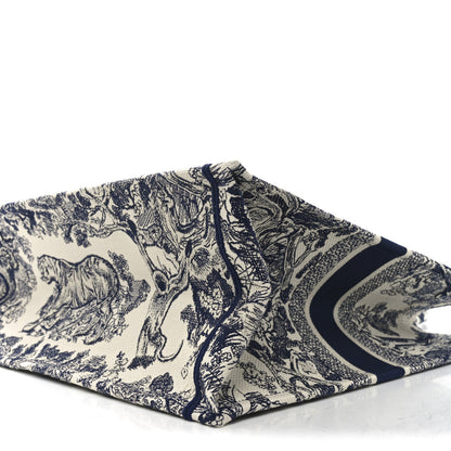 Christian Dior Canvas Embroidered Large Dioriviera Toile De Jouy Book Tote Blue 10 of 10