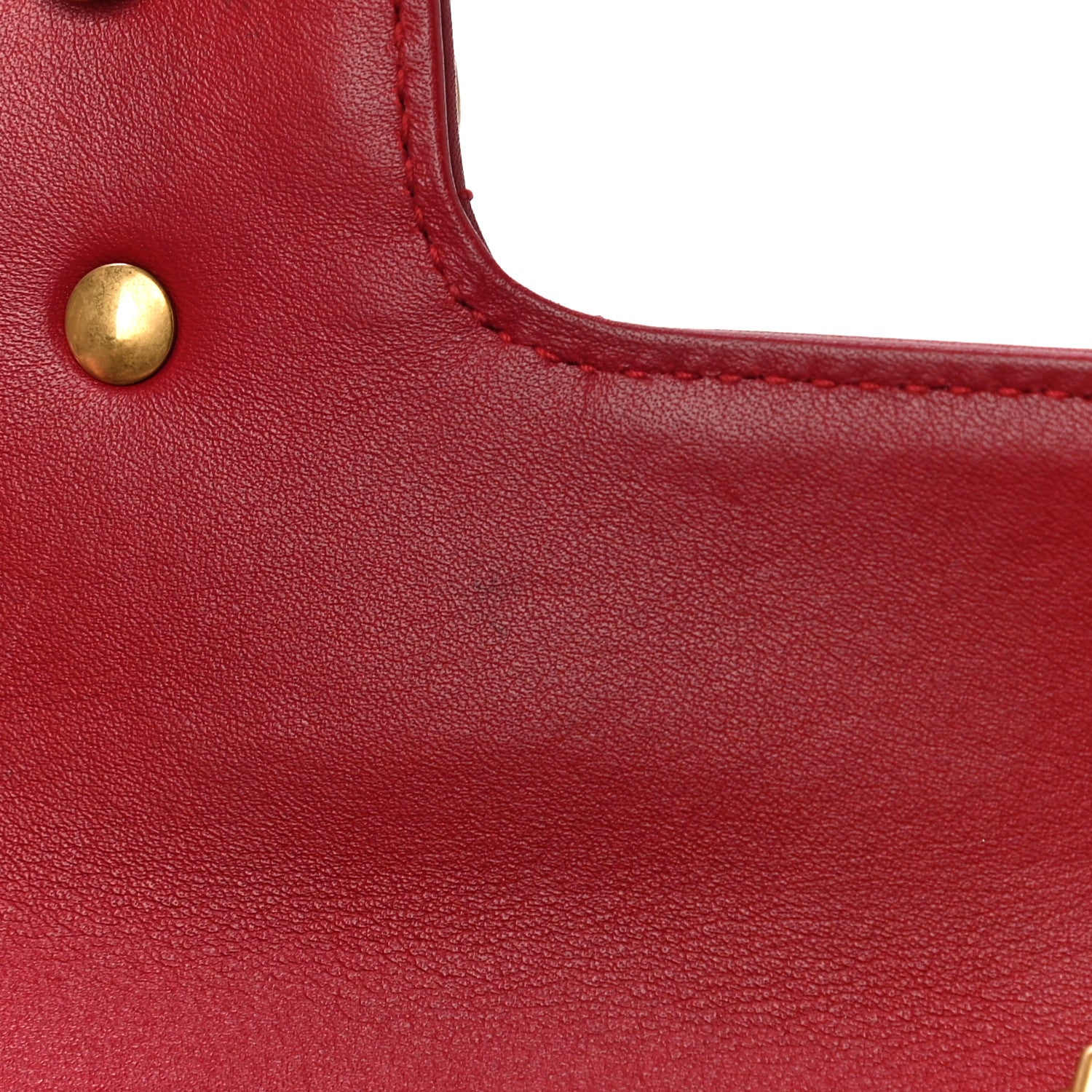 Gucci Calfskin Matelasse Super Mini GG Marmont Shoulder Bag Hibiscus Red 11 of 11