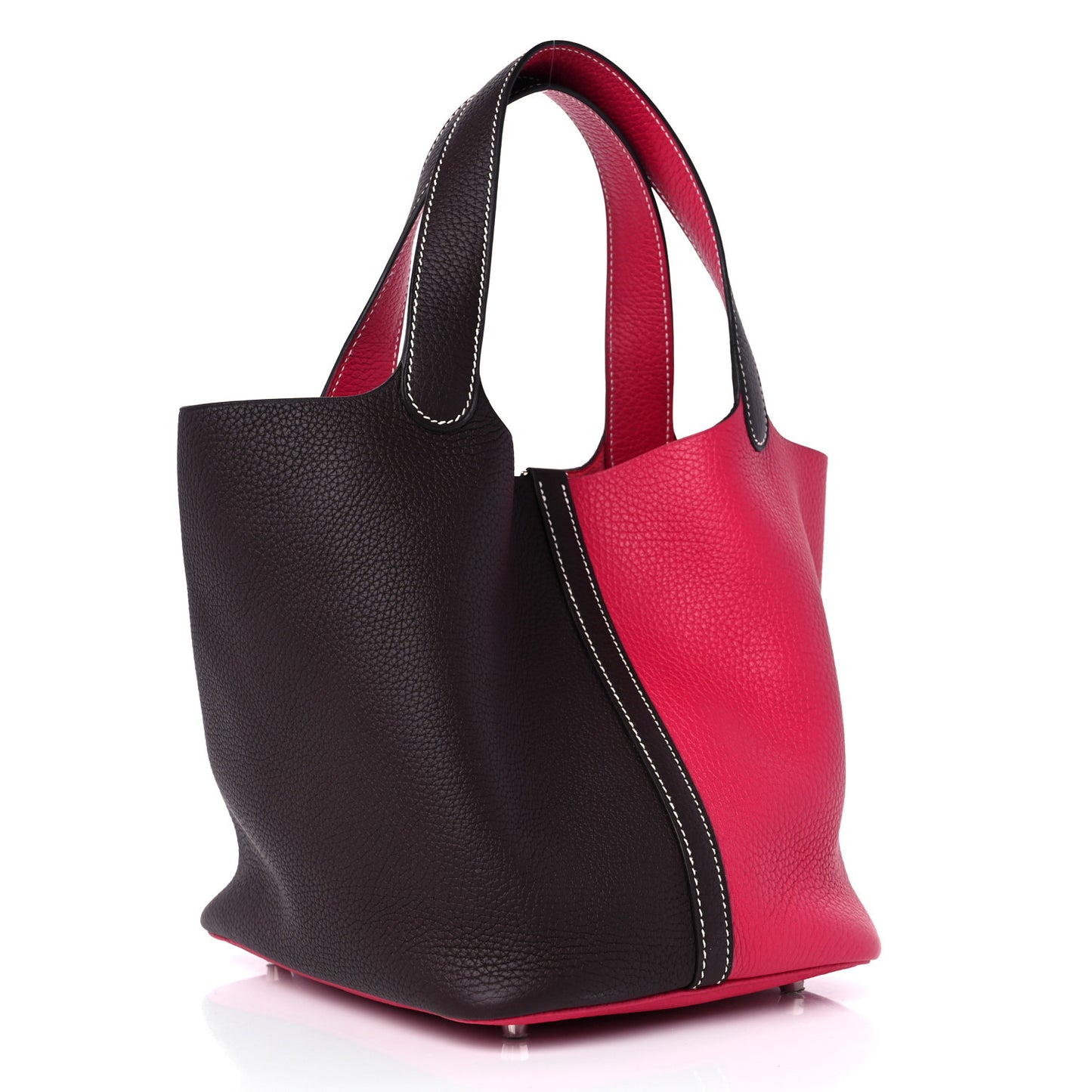 Taurillon Clemence Casaque Picotin Lock 22 MM Rouge Sellier Framboise