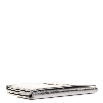 Saint Laurent Metallic Leather Belle de Jour Wallet Silver 4 of 7