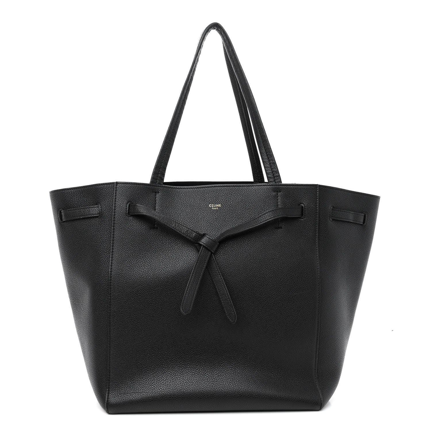 Celine Soft Grained Calfskin Medium Belt Cabas Phantom Black 1 of 9