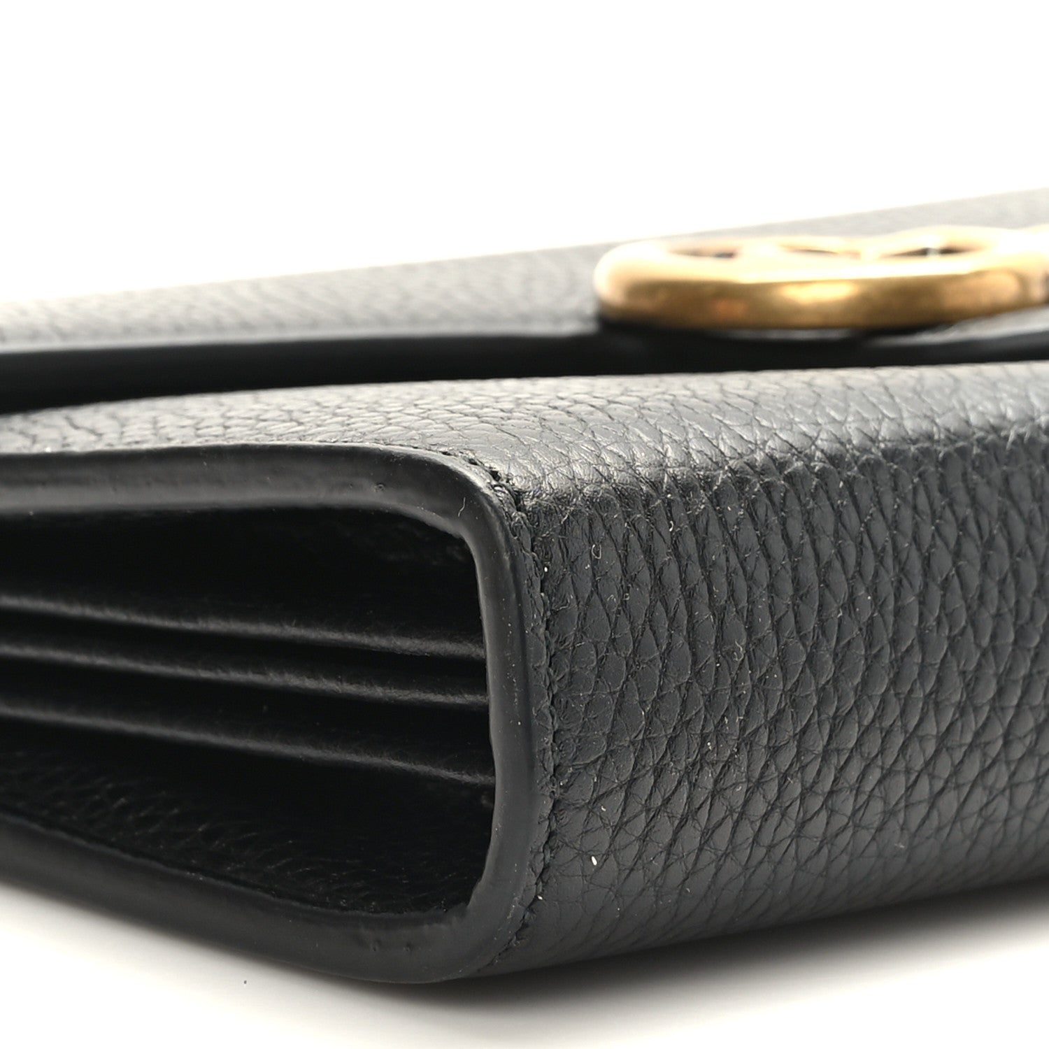 Gucci Calfskin GG Marmont Chain Wallet Black 7 of 8