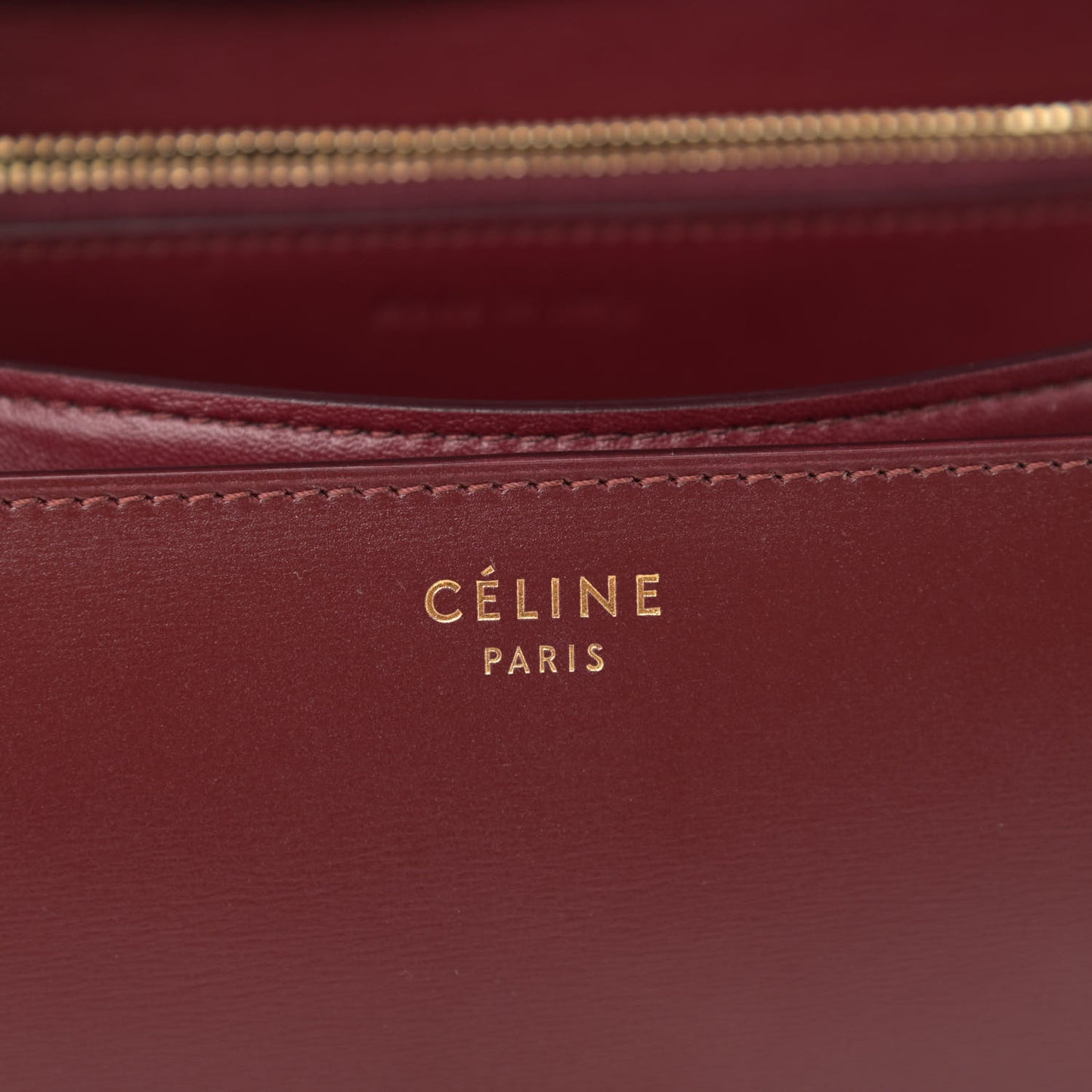 Box Calfskin Medium Classic Box Flap Bag Burgundy