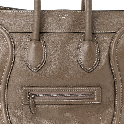 Celine Drummed Calfskin Mini Luggage Souris 8 of 11