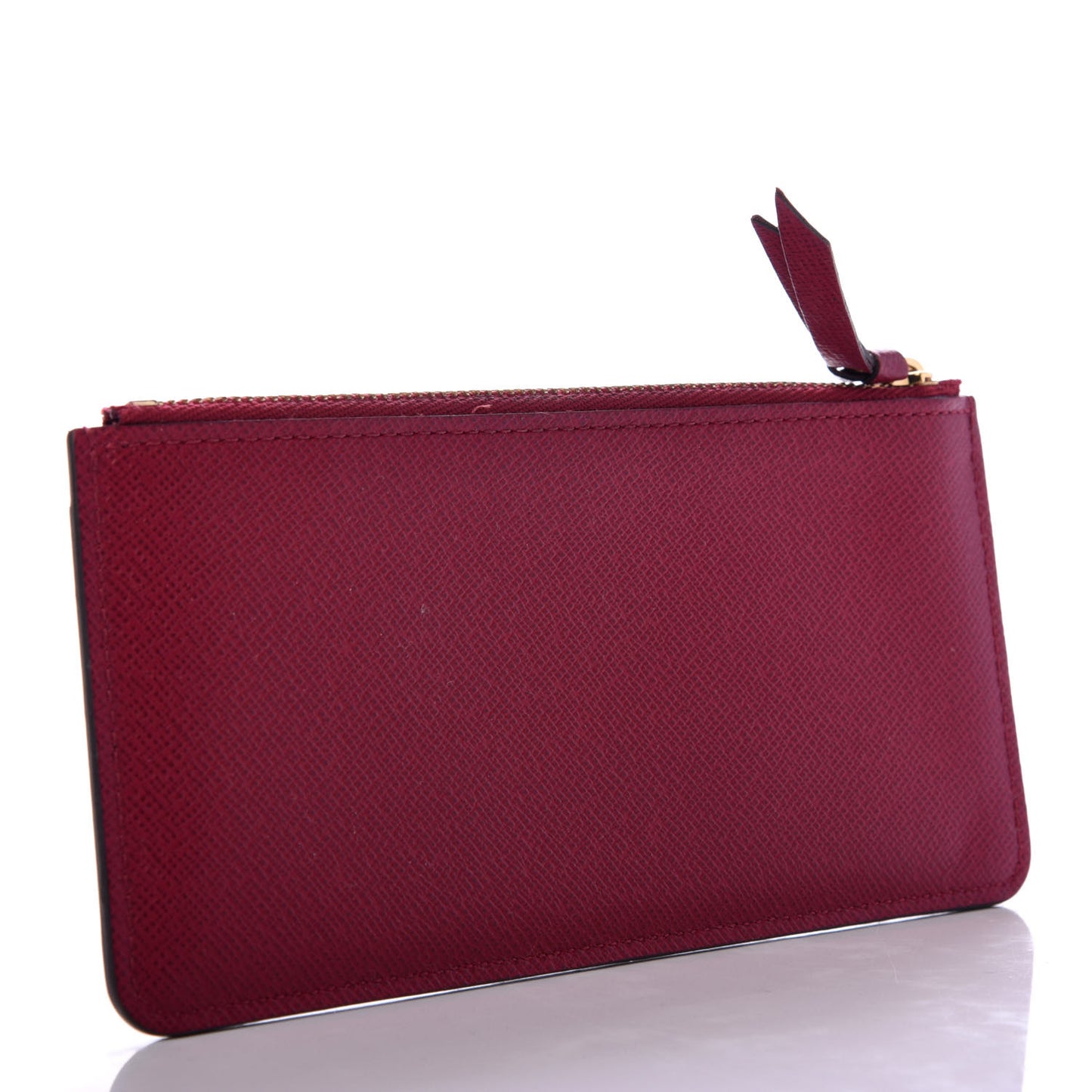 Calfskin Jeanne Wallet Zippered Insert Fuchsia