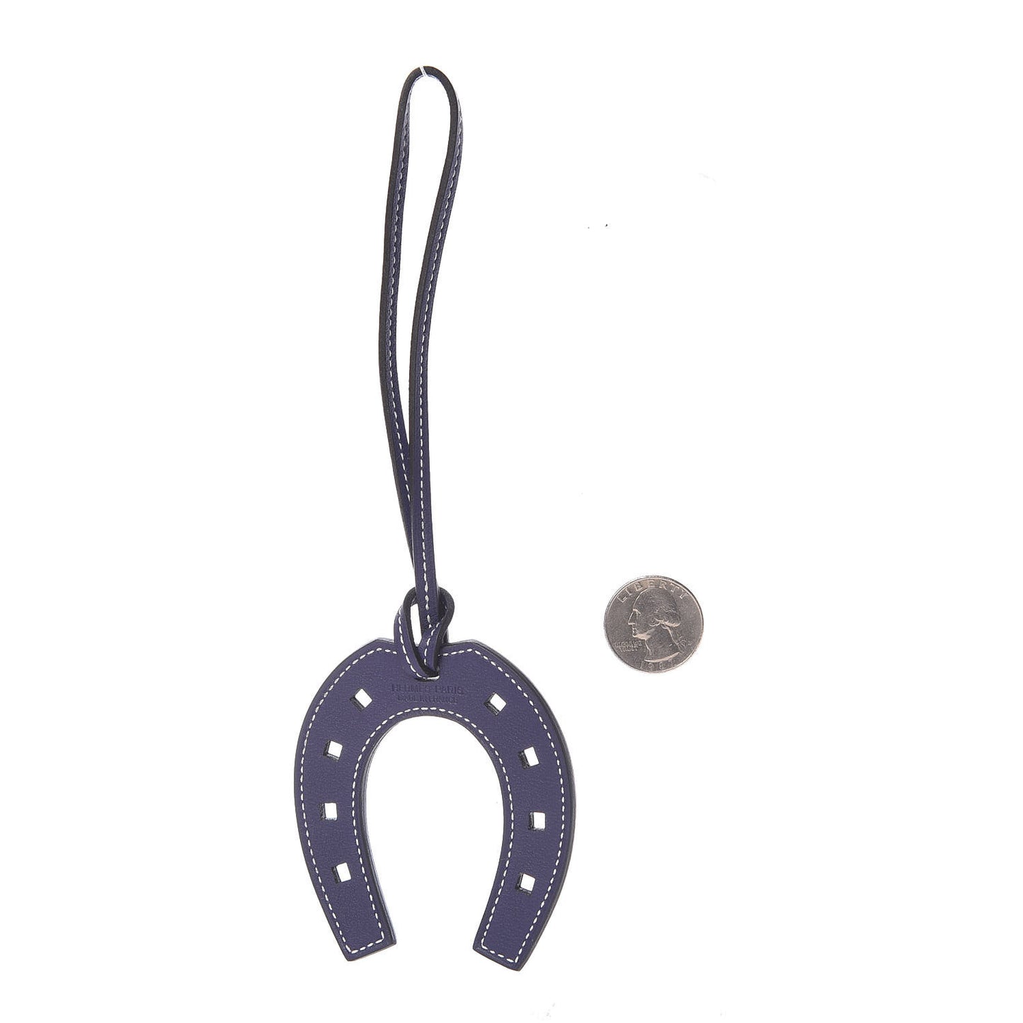 Swift Paddock Horseshoe Bag Charm Bleu Encre