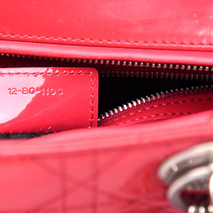 Christian Dior Patent Cannage Large Lady Dior Red 7 of 11