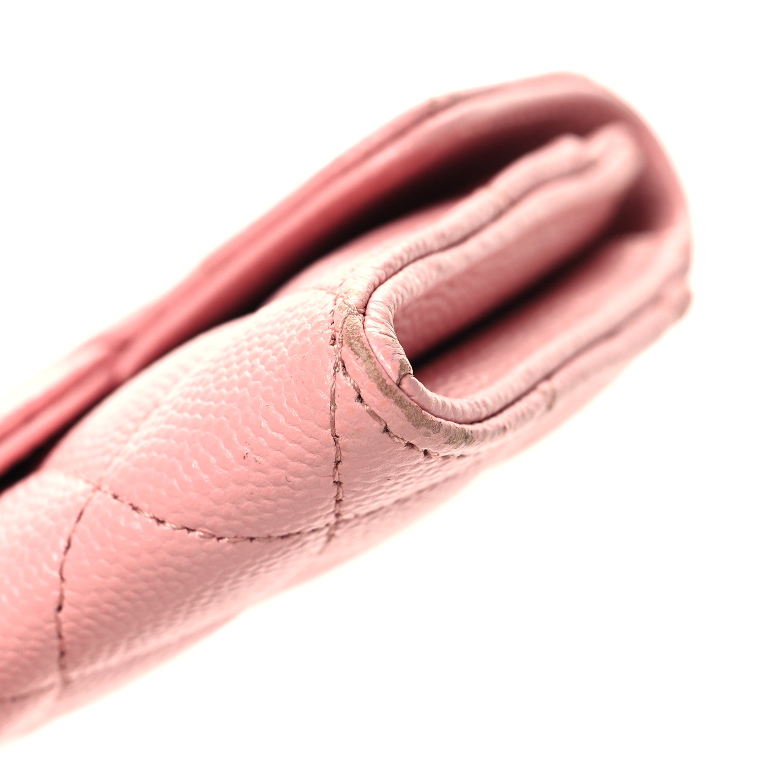Chanel Caviar Quilted Flap Card Holder Wallet Light Pink 10 of 12
