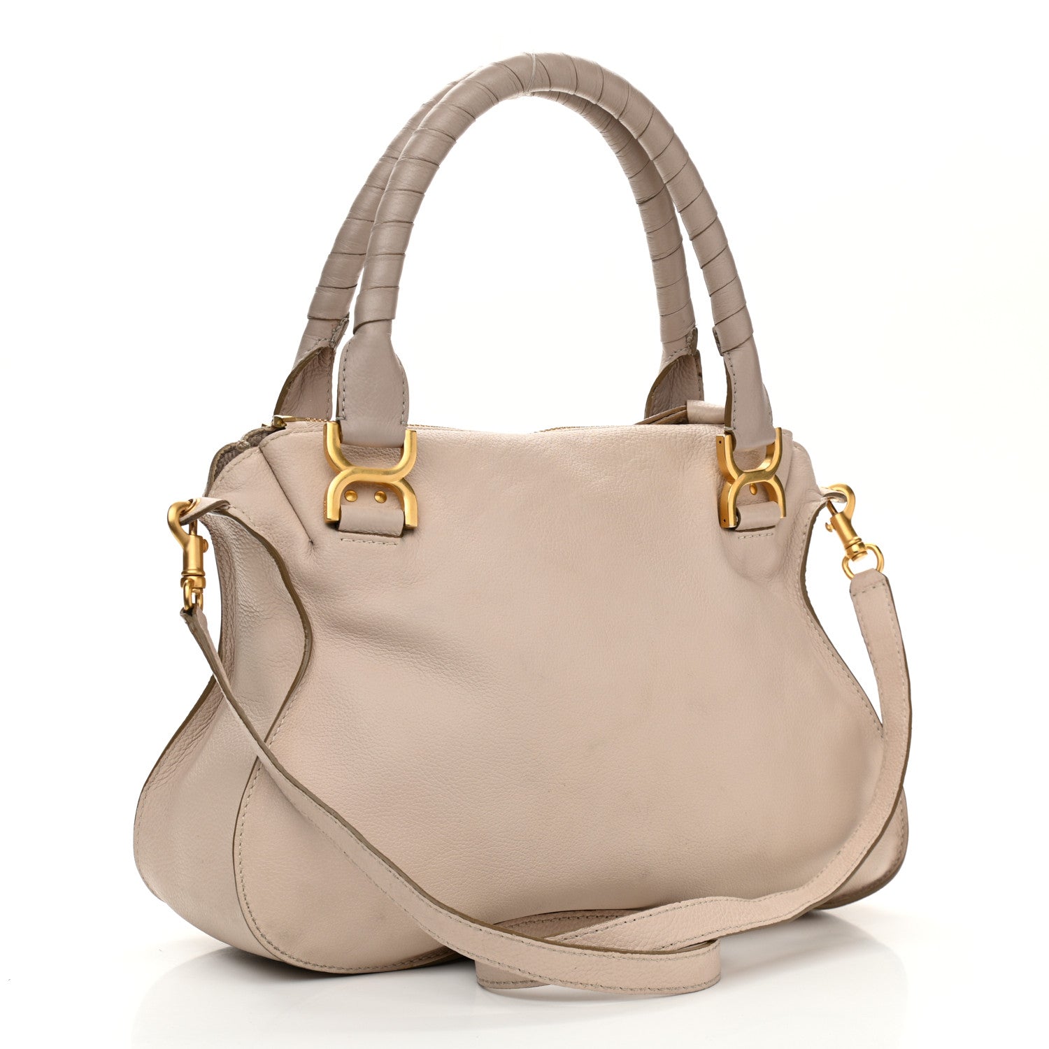 Chloe Calfskin Medium Marcie Satchel Powder Beige 3 of 17