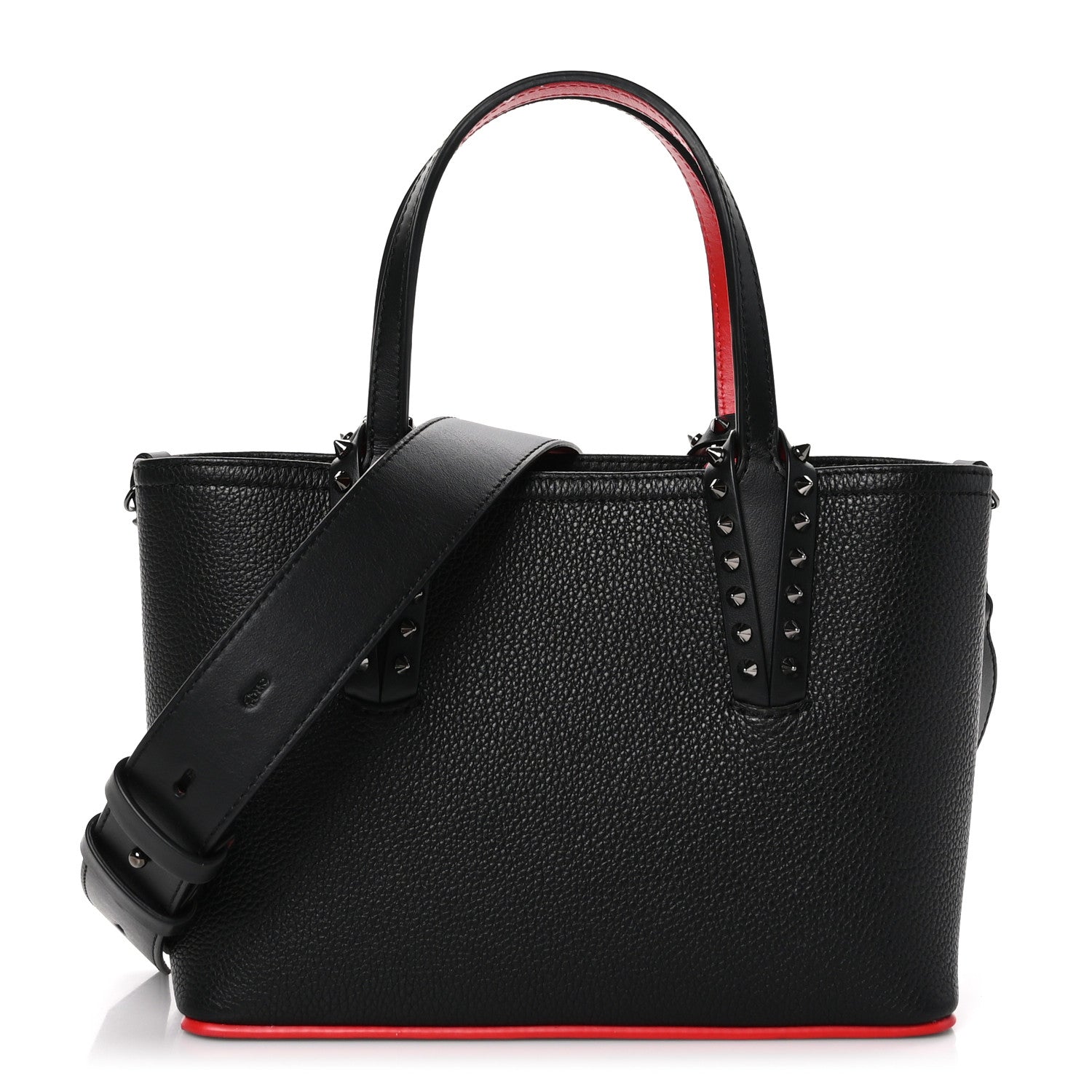 Christian Louboutin Calfskin Spikes Mini East West Cabata Tote Black 1 of 11
