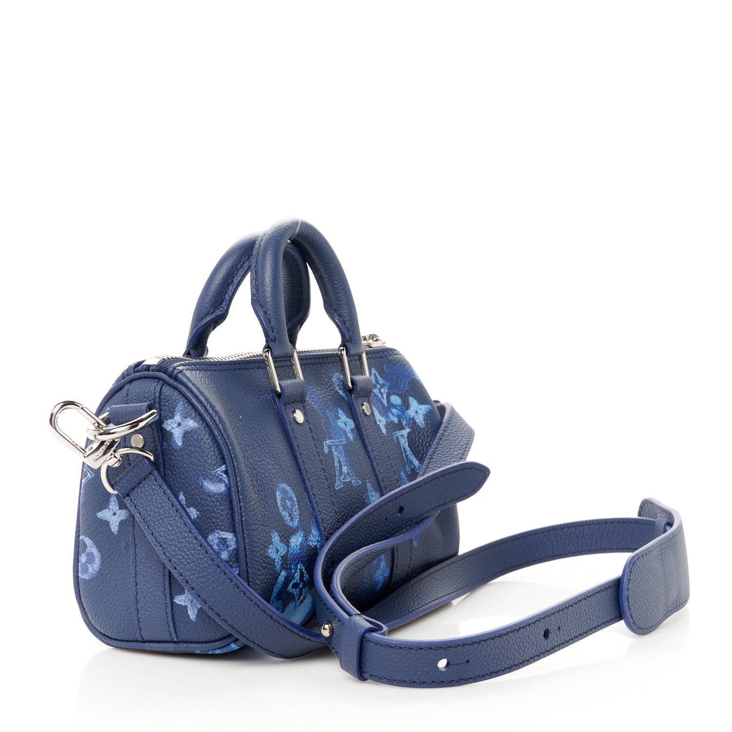 Louis Vuitton Monogram Ink Watercolor Keepall XS Blue 3 of 10
