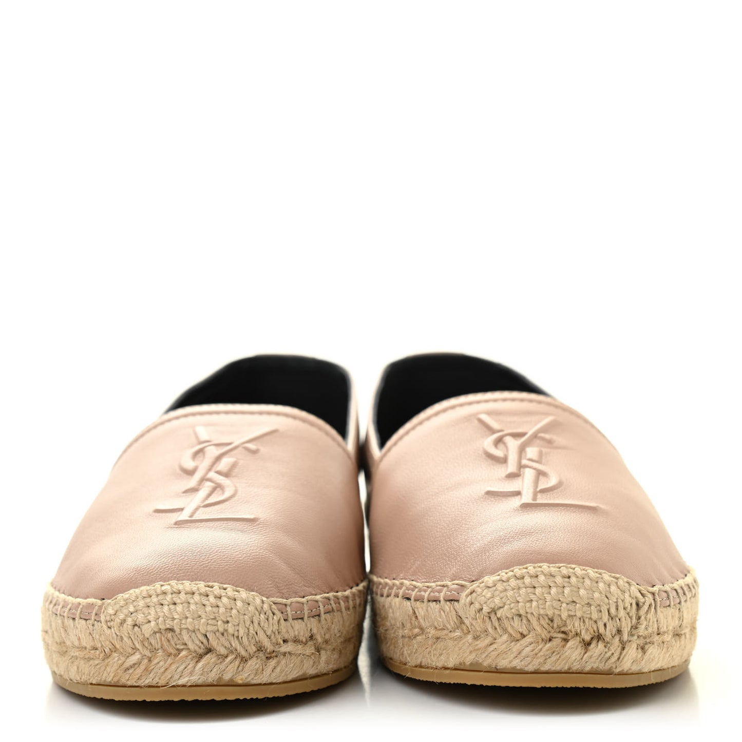 Lambskin Monogram Espadrilles 38.5 Nude
