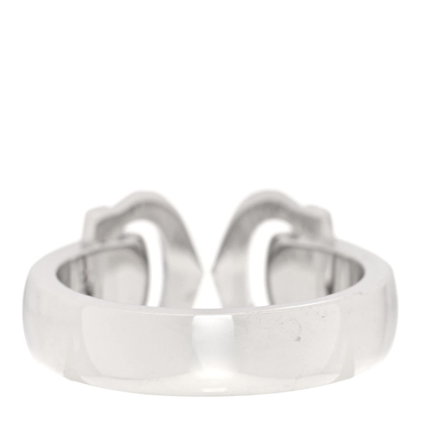 18K White Gold Diamond C De Cartier Ring 54 7