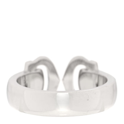 Cartier 18K White Gold Diamond C De Cartier Ring 54 7 3 of 4