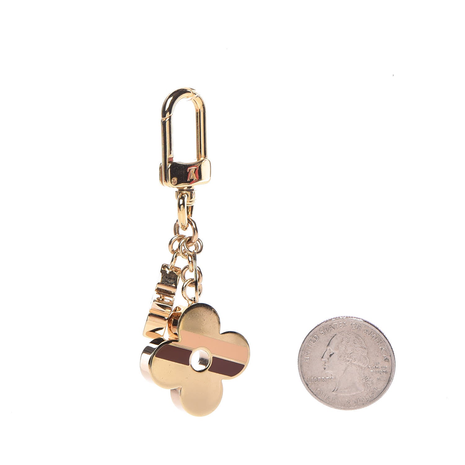 Louis Vuitton Stripes Flowers Bag Charm 2 of 5