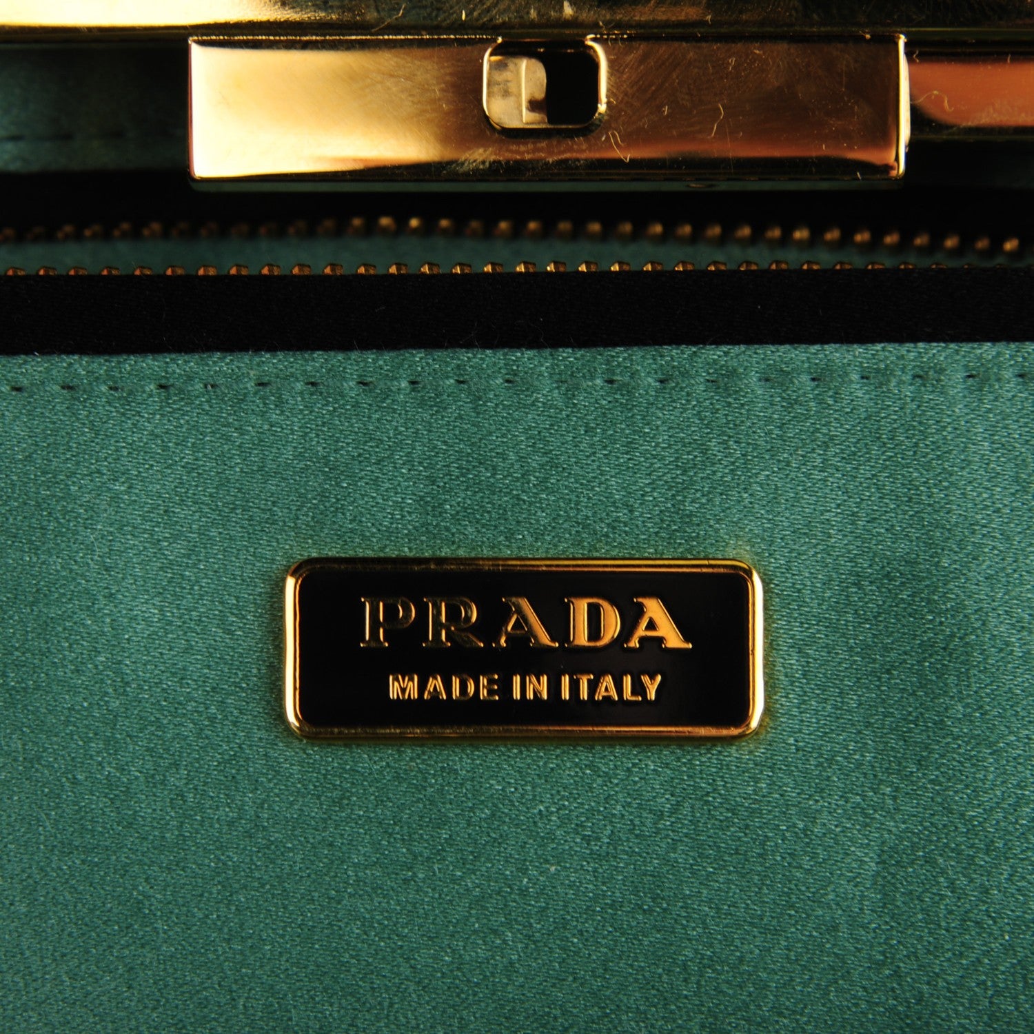 Prada Satin Pochette Menta 6 of 7