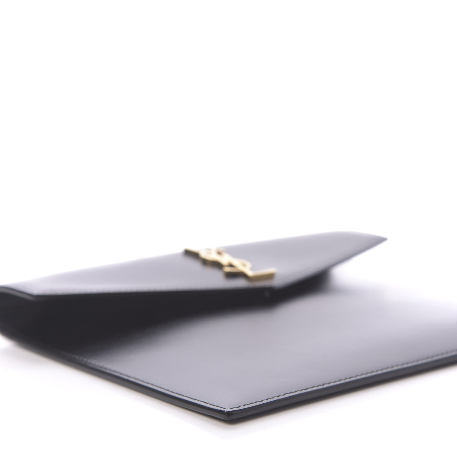 Saint Laurent Smooth Shiny Calfskin Monogram Uptown Baby Pouch Black 7 of 11