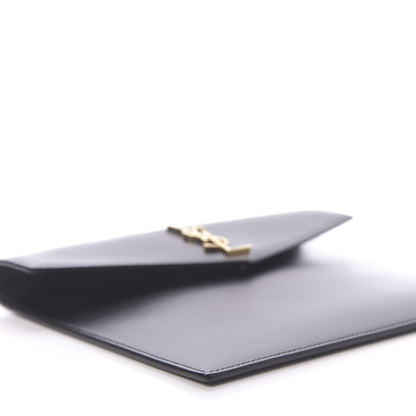 Saint Laurent Smooth Shiny Calfskin Monogram Uptown Baby Pouch Black 7 of 11