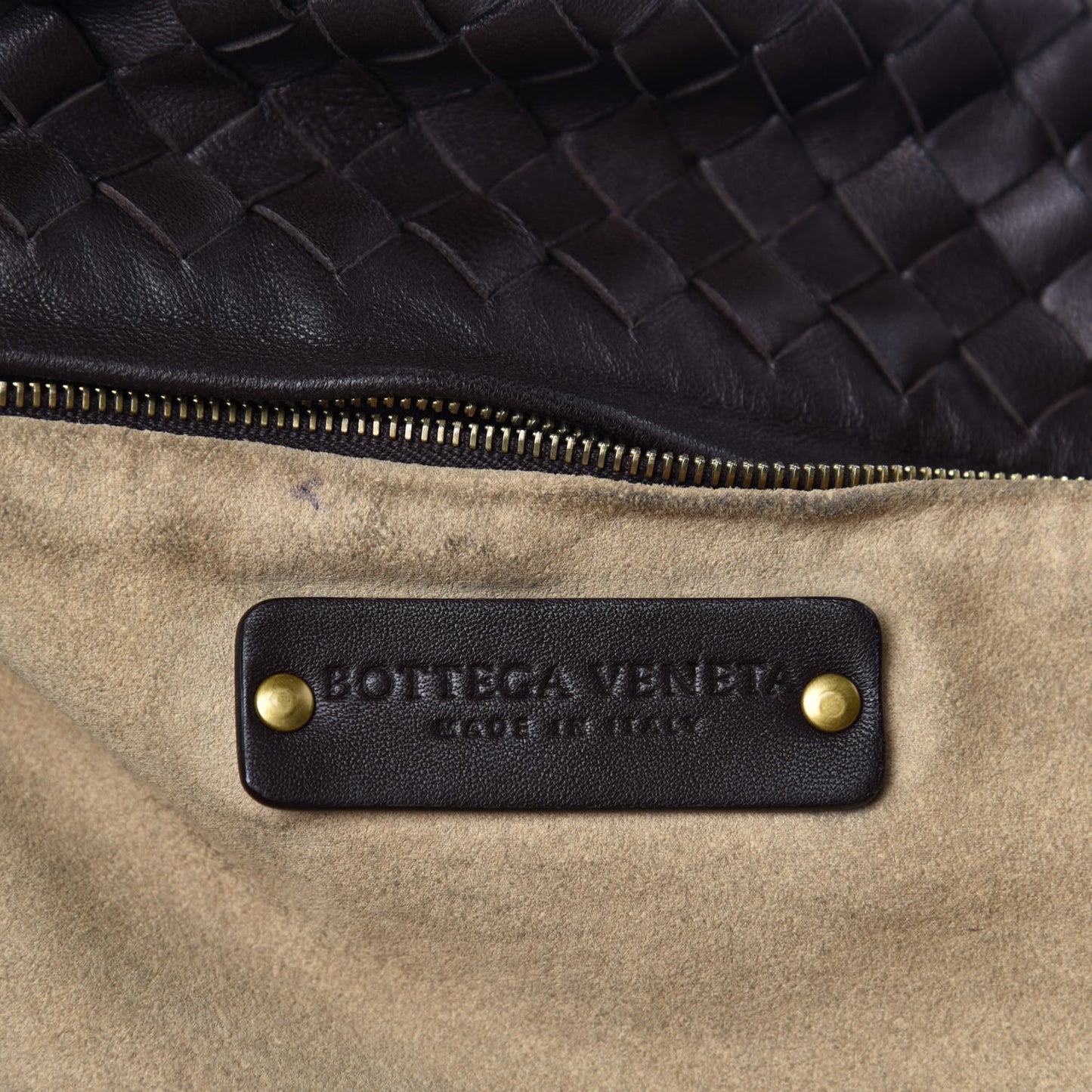 Nappa Intrecciato Large Capri Tote Ebano
