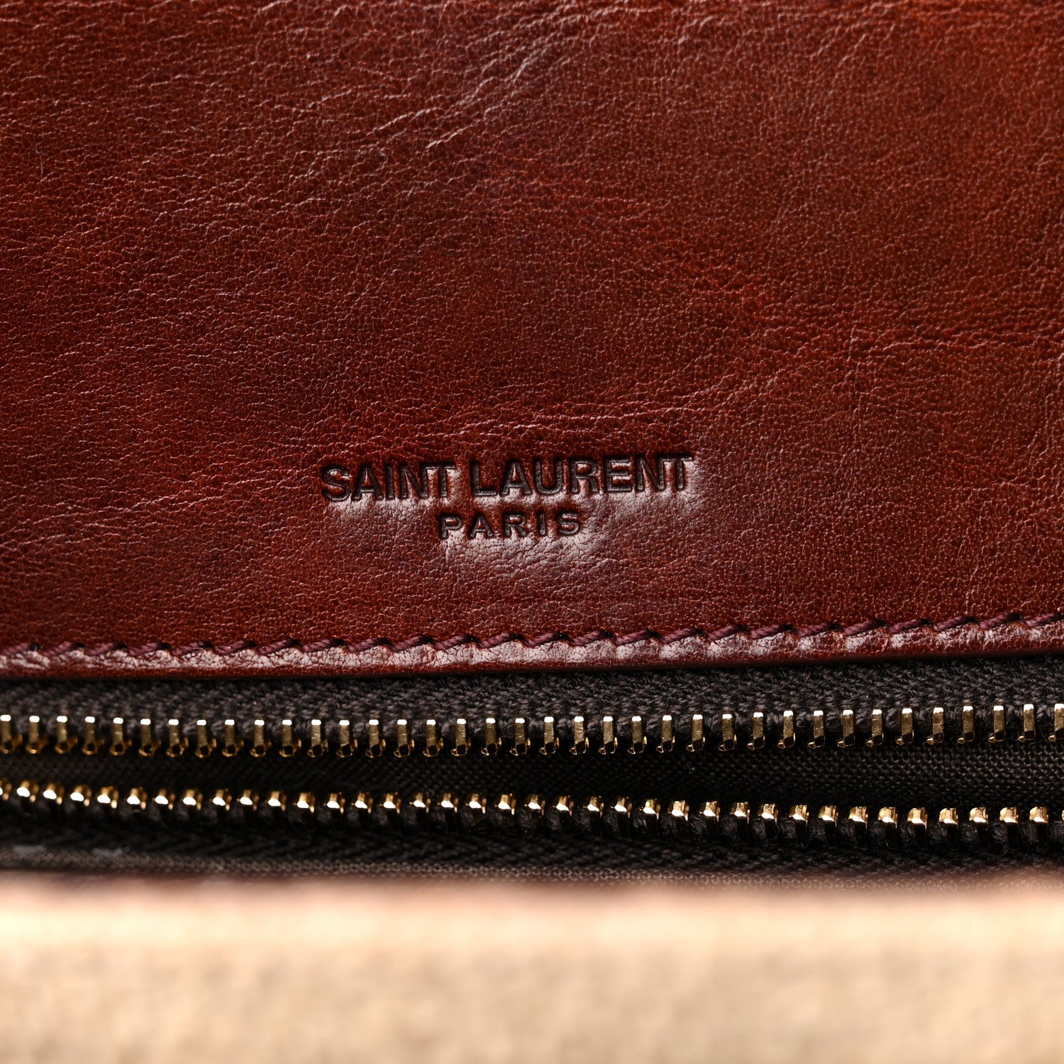 Saint Laurent Cotton Canvas Vintage Calfskin Monogram Medium Niki Chain Satchel Natural Chocolate 6 of 11