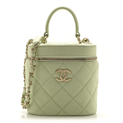 Chanel Lambskin Quilted Trendy Vanity Case Sea Green 1 of 10