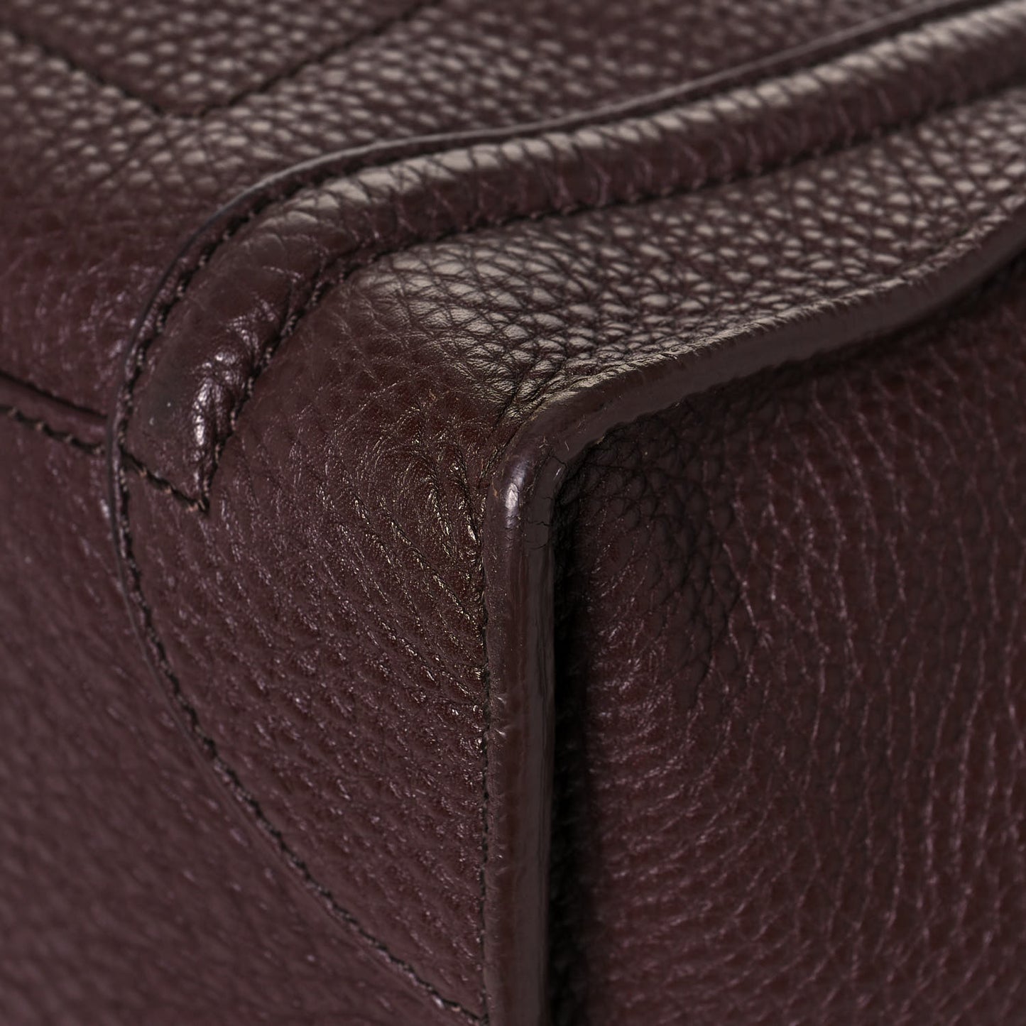 Pebbled Calfskin Mini Luggage Chocolate