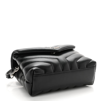 Saint Laurent Calfskin Y Quilted Monogram Toy Loulou Crossbody Bag Black 4 of 12