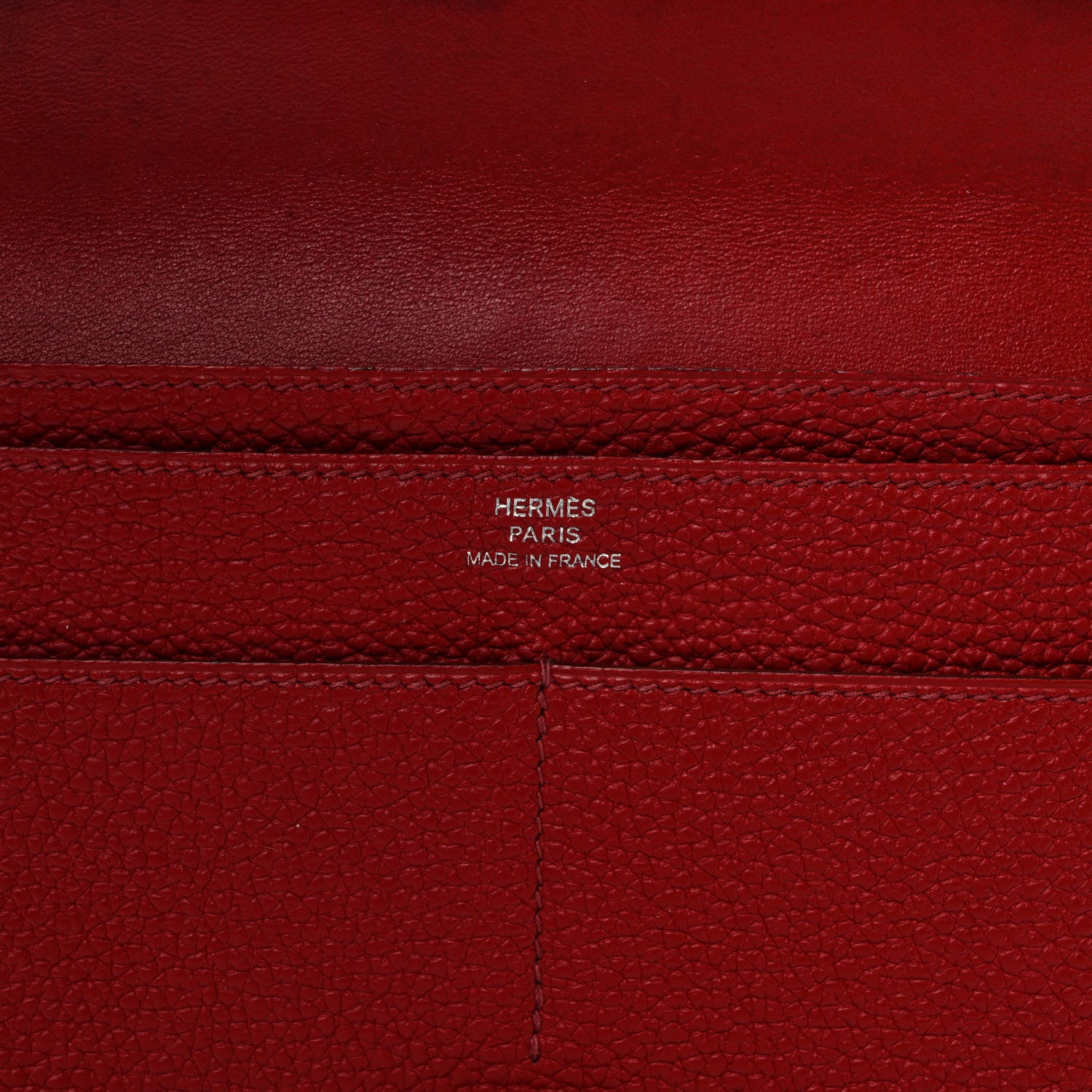 Hermes Togo Dogon Duo Wallet Rouge Casaque 6 of 9