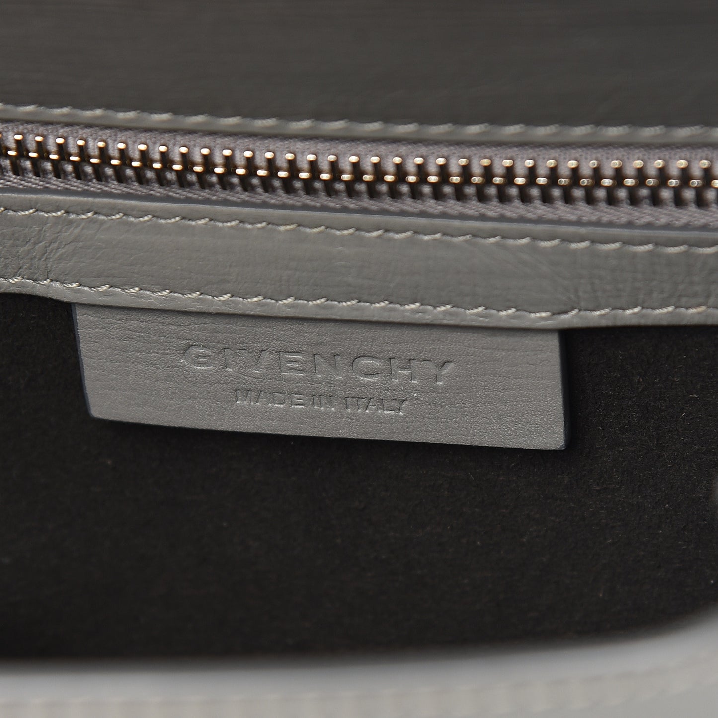 Textured Calfskin Mini Pandora Box Chain Crossbody Bag Grey