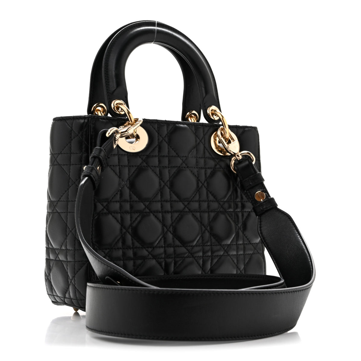 Christian Dior Lambskin Cannage Small My ABCDior Lady Dior Black 3 of 14