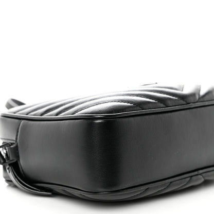 Saint Laurent Calfskin Matelasse Monogram Monochrome Lou Camera Bag Black 8 of 9