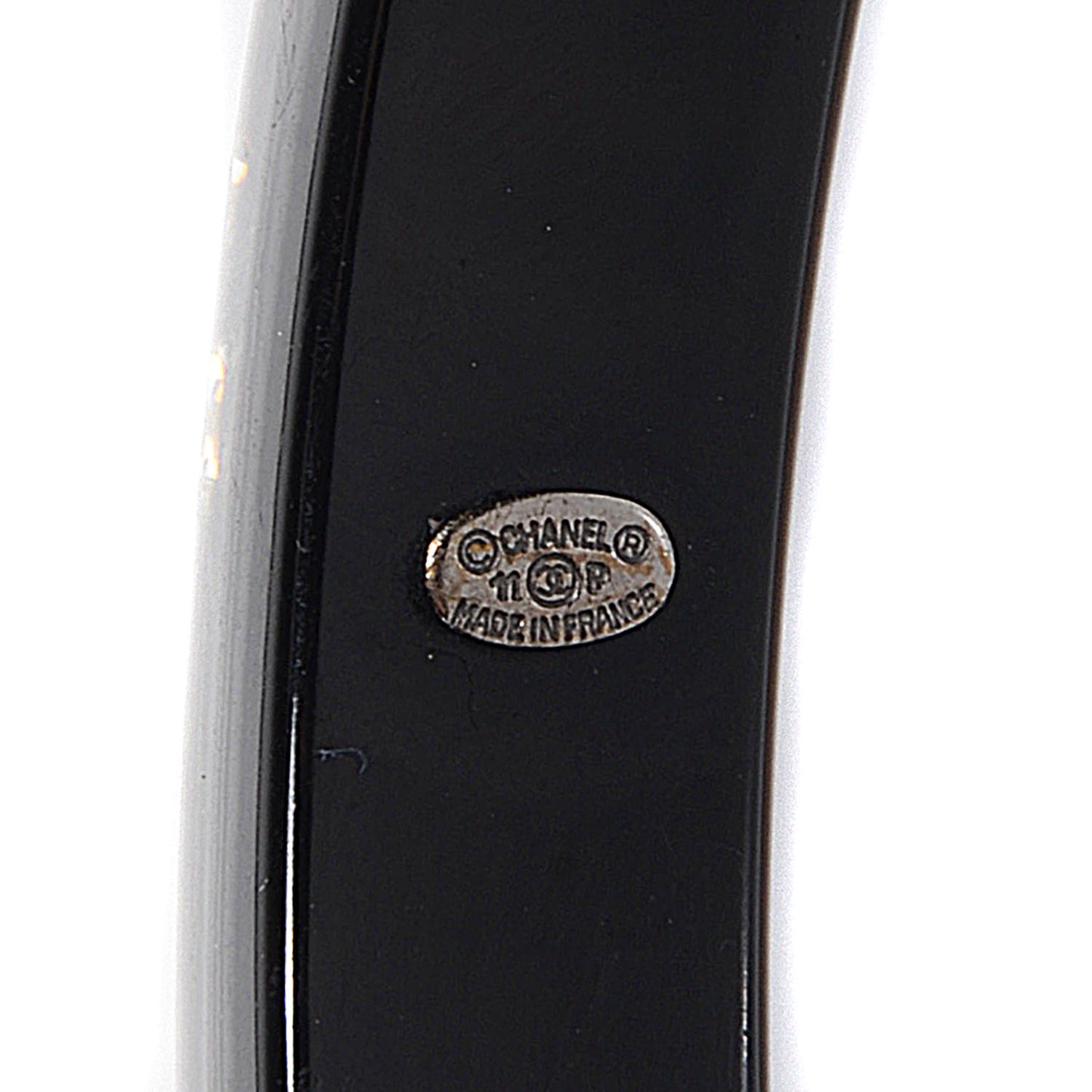 Resin Crystal CC Bangle Black