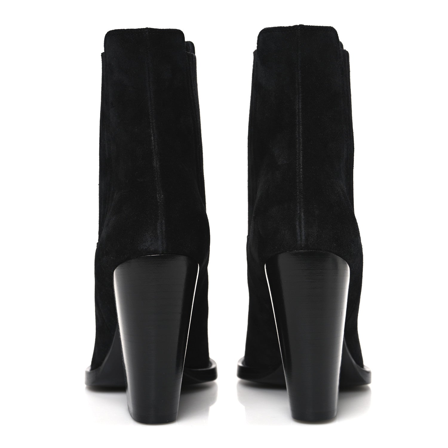 Saint Laurent Suede Theo 95 Ela Boots 38 Black 6 of 11