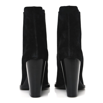 Saint Laurent Suede Theo 95 Ela Boots 38 Black 6 of 11