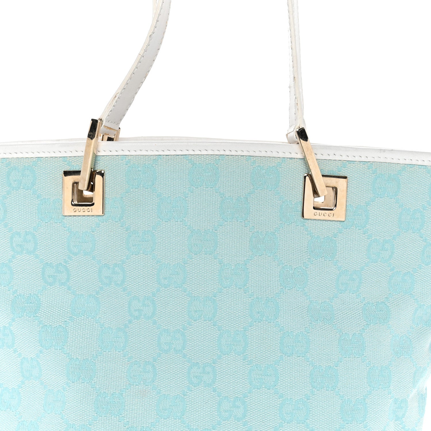 Gucci Monogram Small Bucket Tote Turquoise 8 of 18