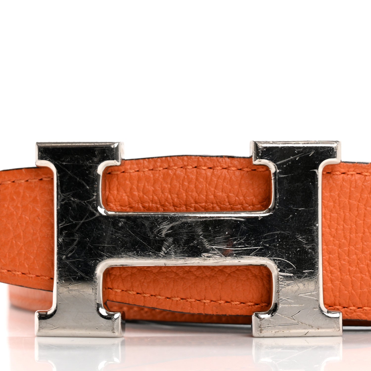 Hermes Box Togo 32mm H Belt 90 36 Black Orange 1679448 – FASHIONPHILE