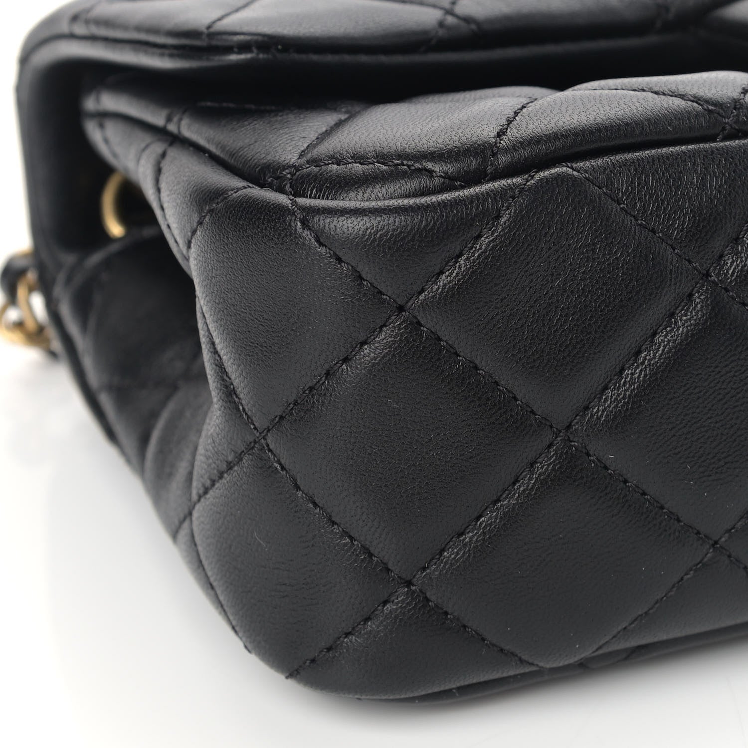 Chanel Lambskin Quilted Mini Rectangular Pearl Crush Flap Black 8 of 9