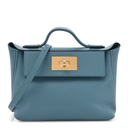 Hermes Evercolor Swift 21 24/24 New Blue Jean 1 of 11