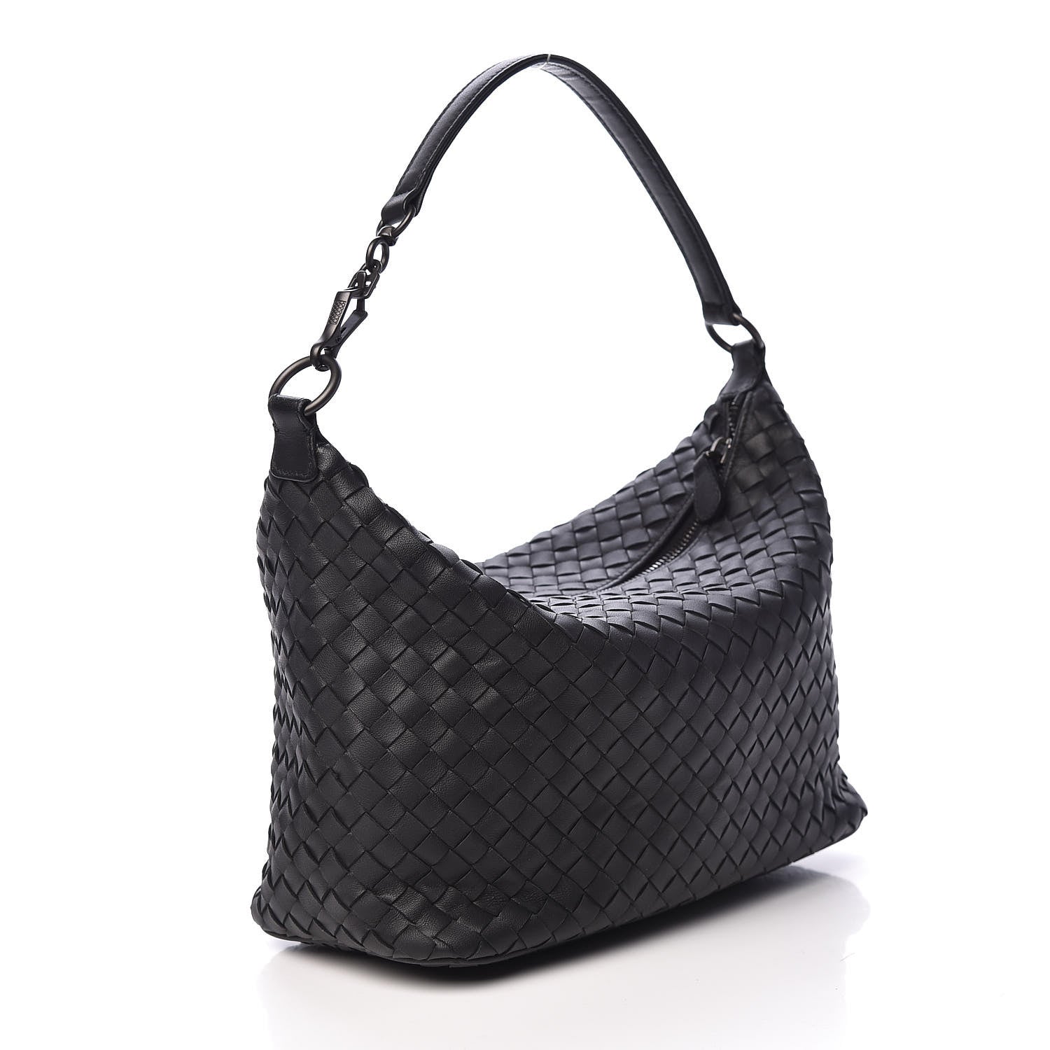 Bottega Veneta Nappa Intrecciato Small Shoulder Bag Black 3 of 11