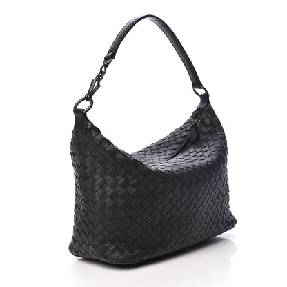 Bottega Veneta Nappa Intrecciato Small Shoulder Bag Black 3 of 11