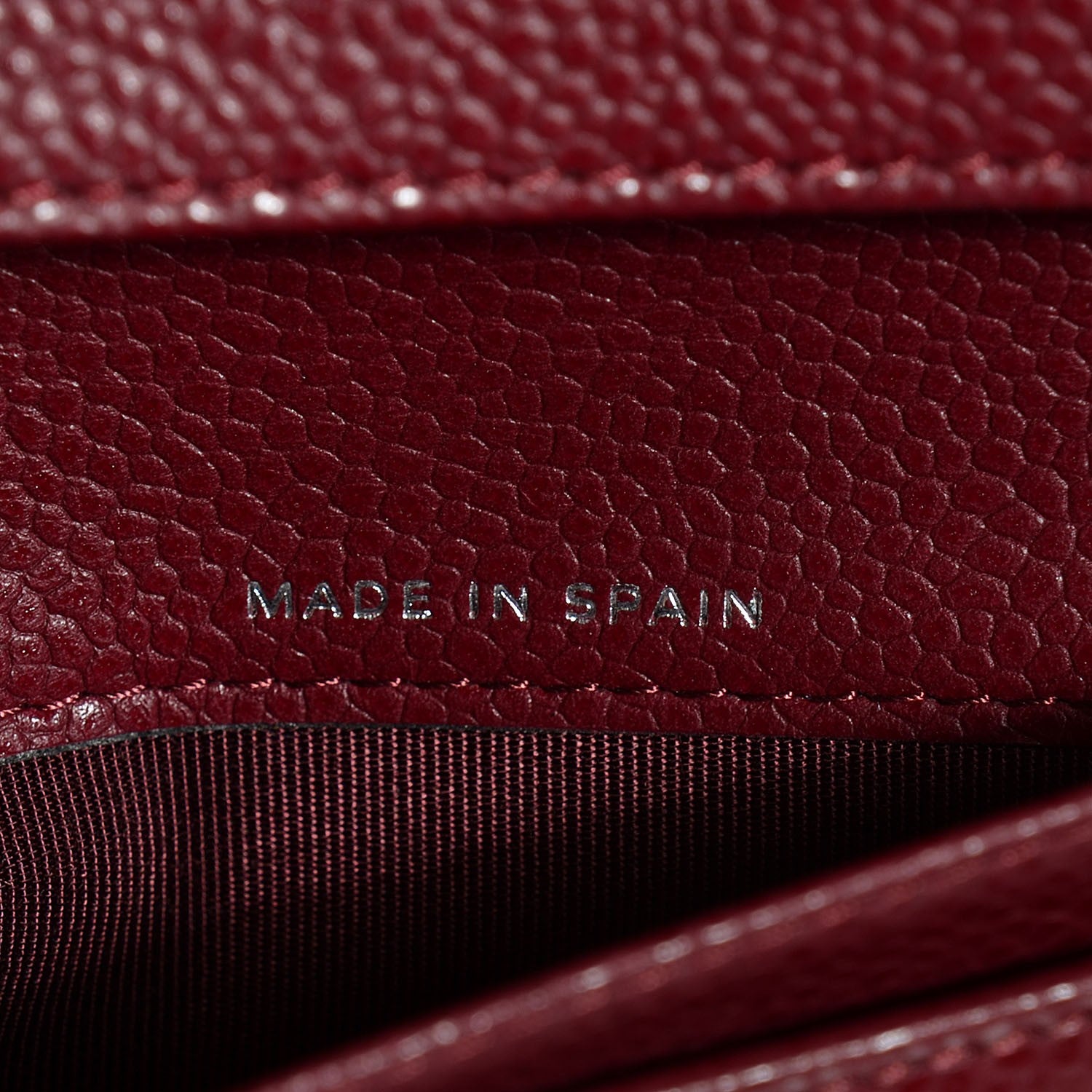 Chanel Caviar Quilted Yen Wallet Dark Red 8 of 9