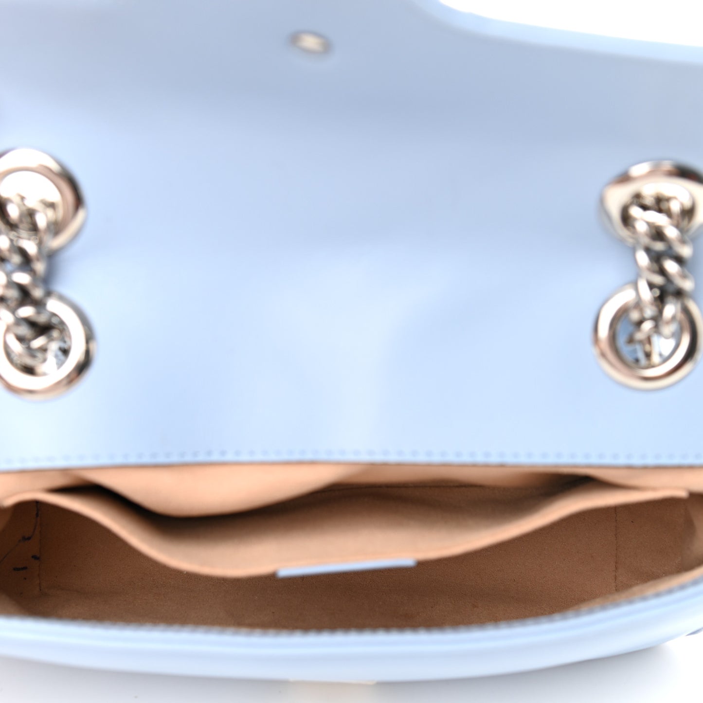 Calfskin Matelasse Mini GG Marmont Shoulder Bag Porcelain Light Blue